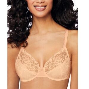 Bali Women's Lace Desire Lightly Lined Underwire Bra in Champagne Shimmer